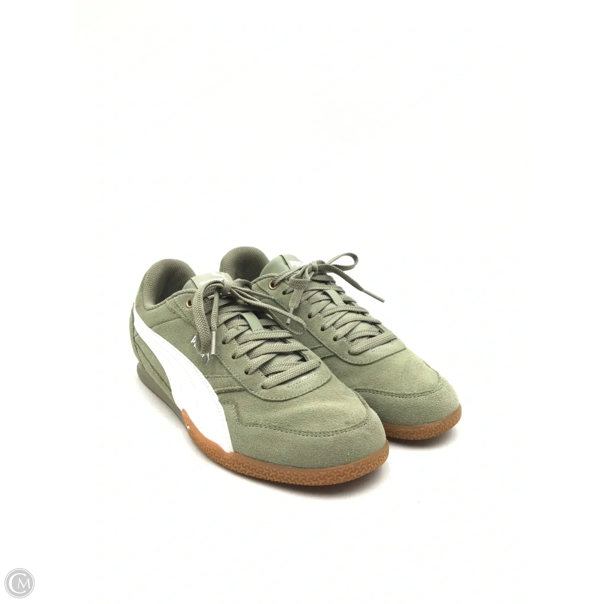 Advanced Foot Support Shoes Sneakers By Puma In Green & White, Size: 9.5