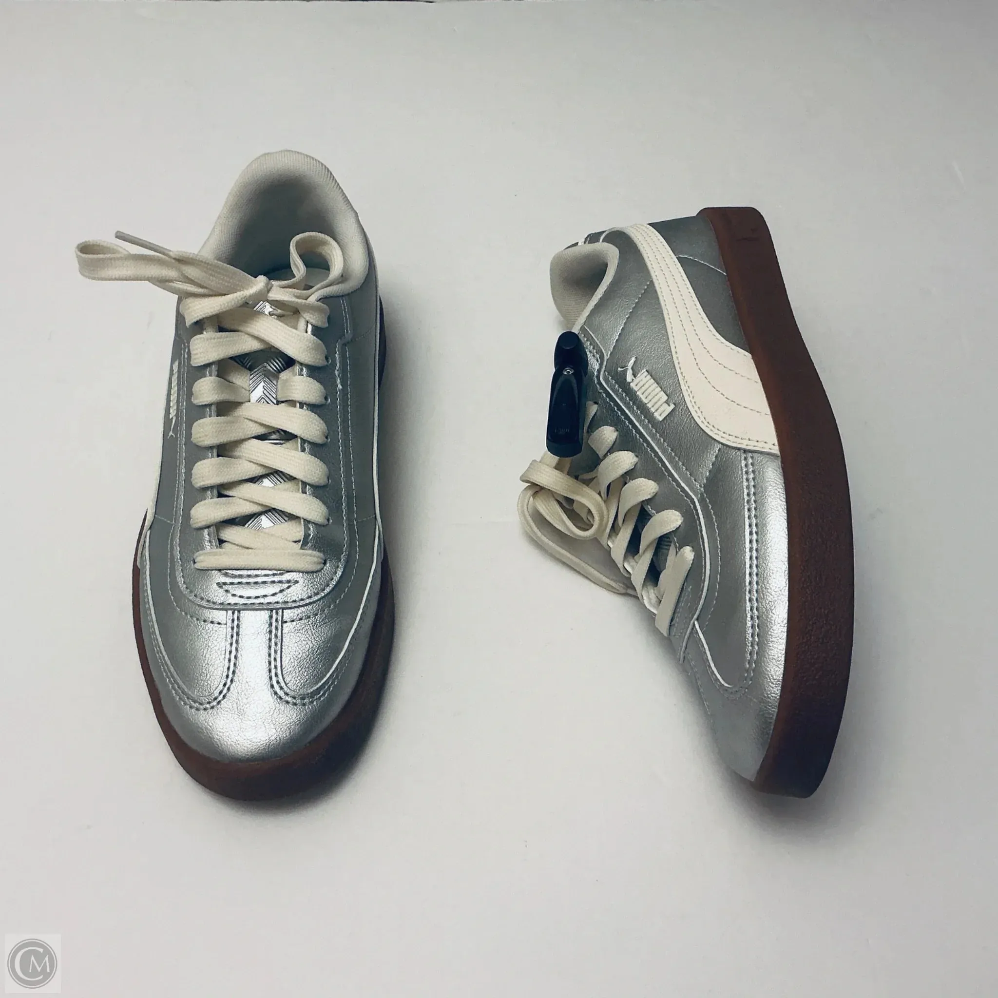 Durable TPU Shoes Sneakers By Puma In Silver, Size: 8.5