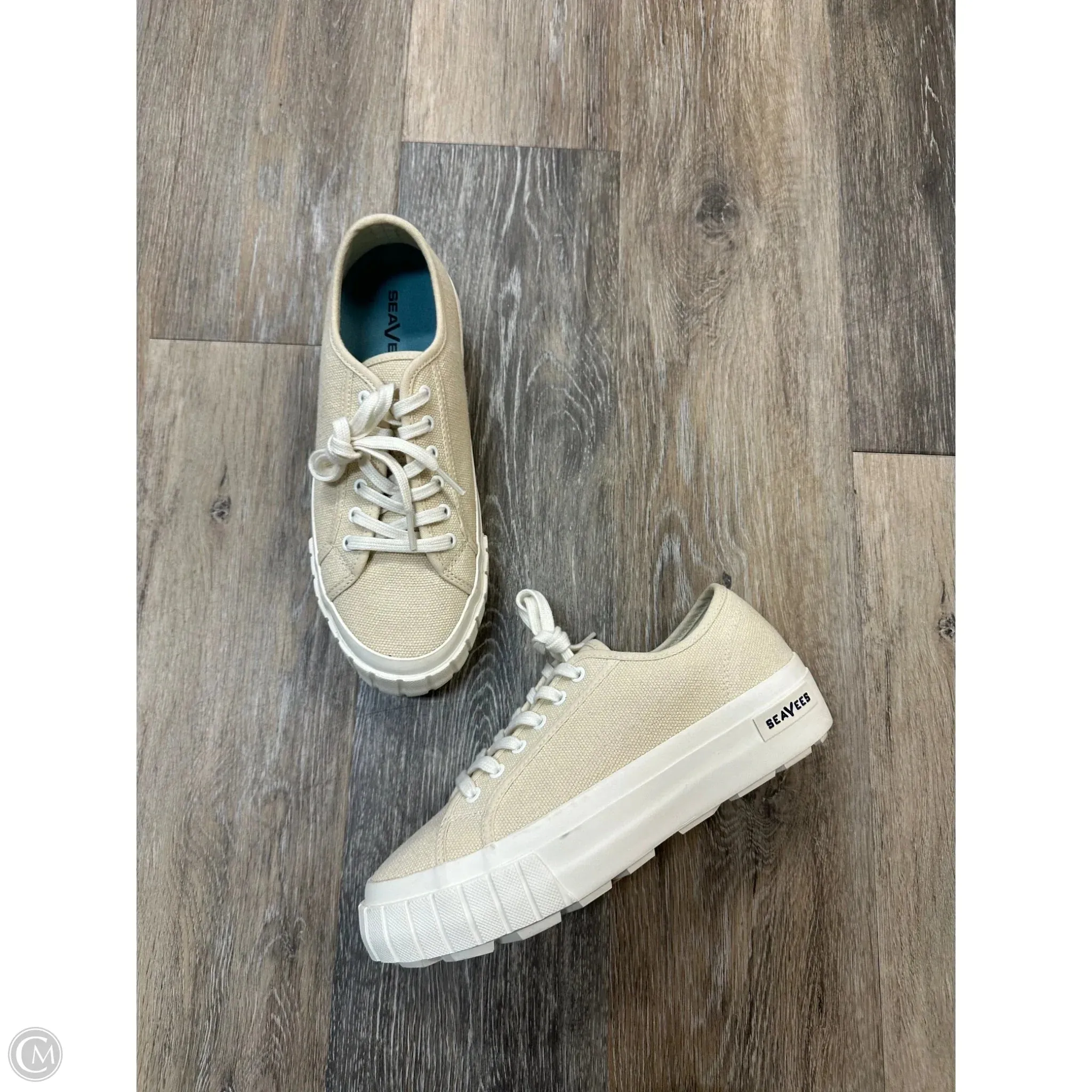 OdorResistant Shoes Sneakers By Seavees In Cream, Size: 8