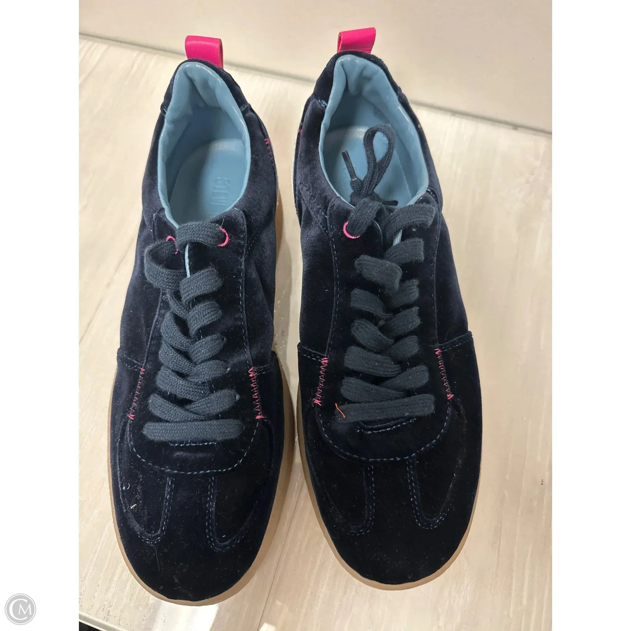 Pu Upper Shoes Sneakers By Steve Madden In Navy, Size: 11