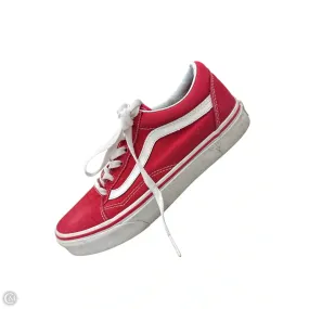 Shoes Sneakers By Vans In Red, Size: 7 Thermal Regulating Fabric