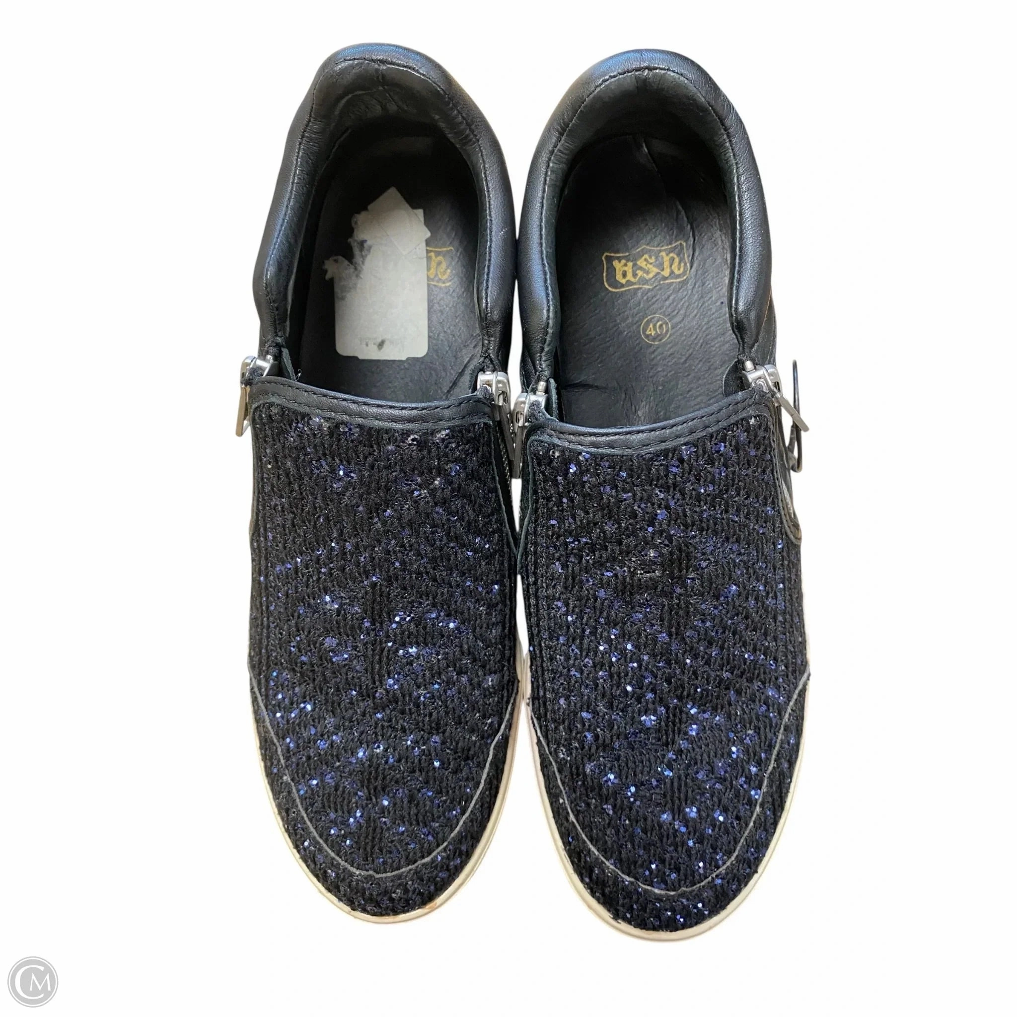 Durable Outsole Design Adaptive Lace Tension Shoes Sneakers By Ash In Black & Blue