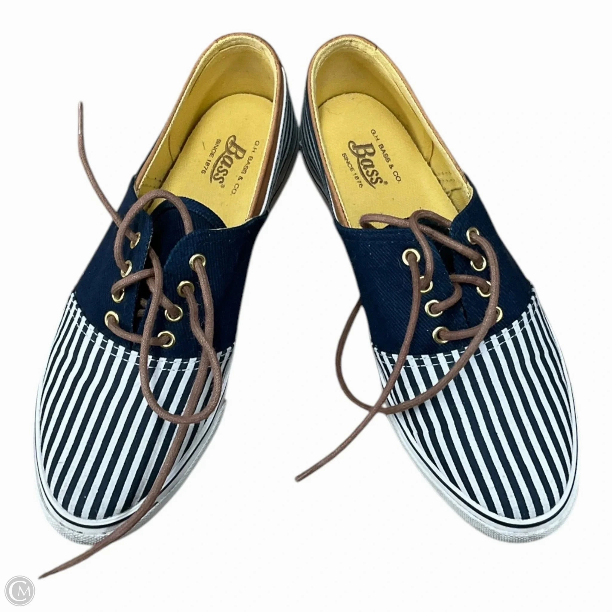 Any Weather Shoes Sneakers By Bass In Striped Pattern, Size: 5.5