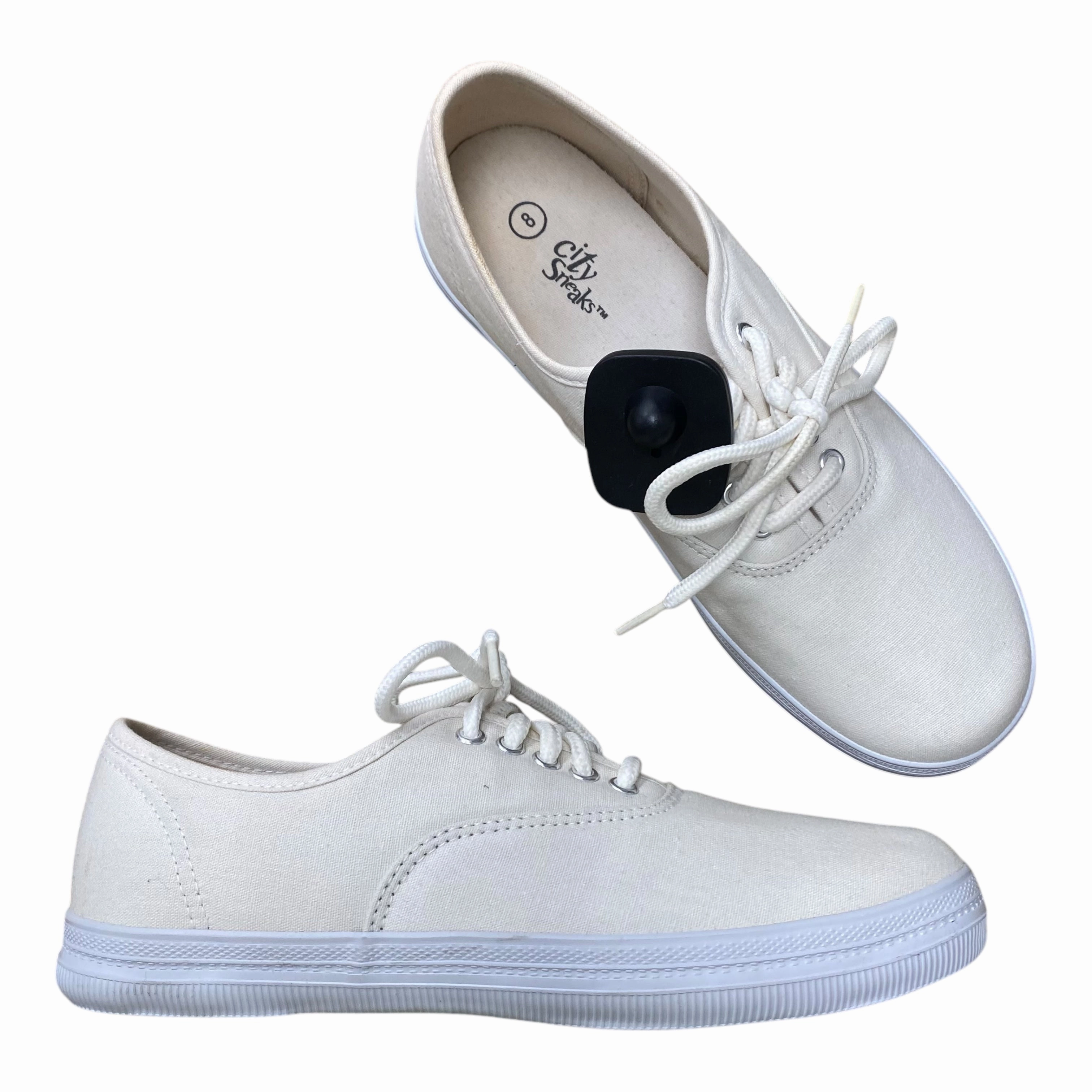 Shoes Sneakers By City Sneaks In Beige, Size:8 Luxurious Touch Waterproof Seams