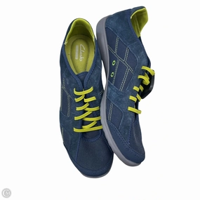 Stretchable Mesh Shoes Sneakers By Clarks In Blue & Green, Size: 9