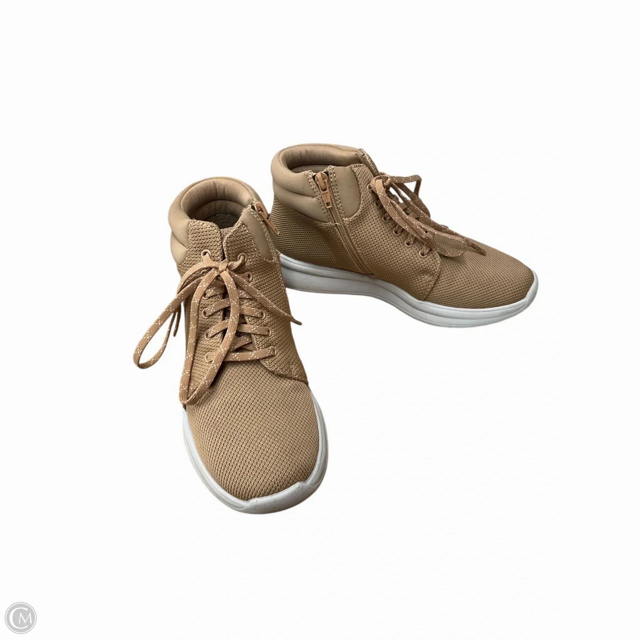 Shoes Sneakers By Clarks In Tan, Size: 6 Reinforced Stitching