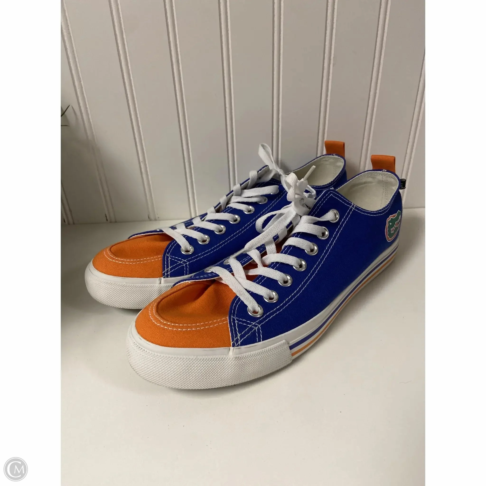 Shoes Sneakers By Clothes Mentor In Blue & Orange, Size: 11 Flat Lace
