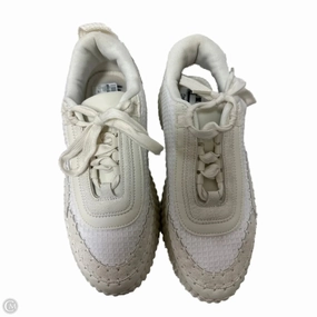 Mid Cut Tailored Design Shoes Sneakers By Corkys In Cream, Size: 10