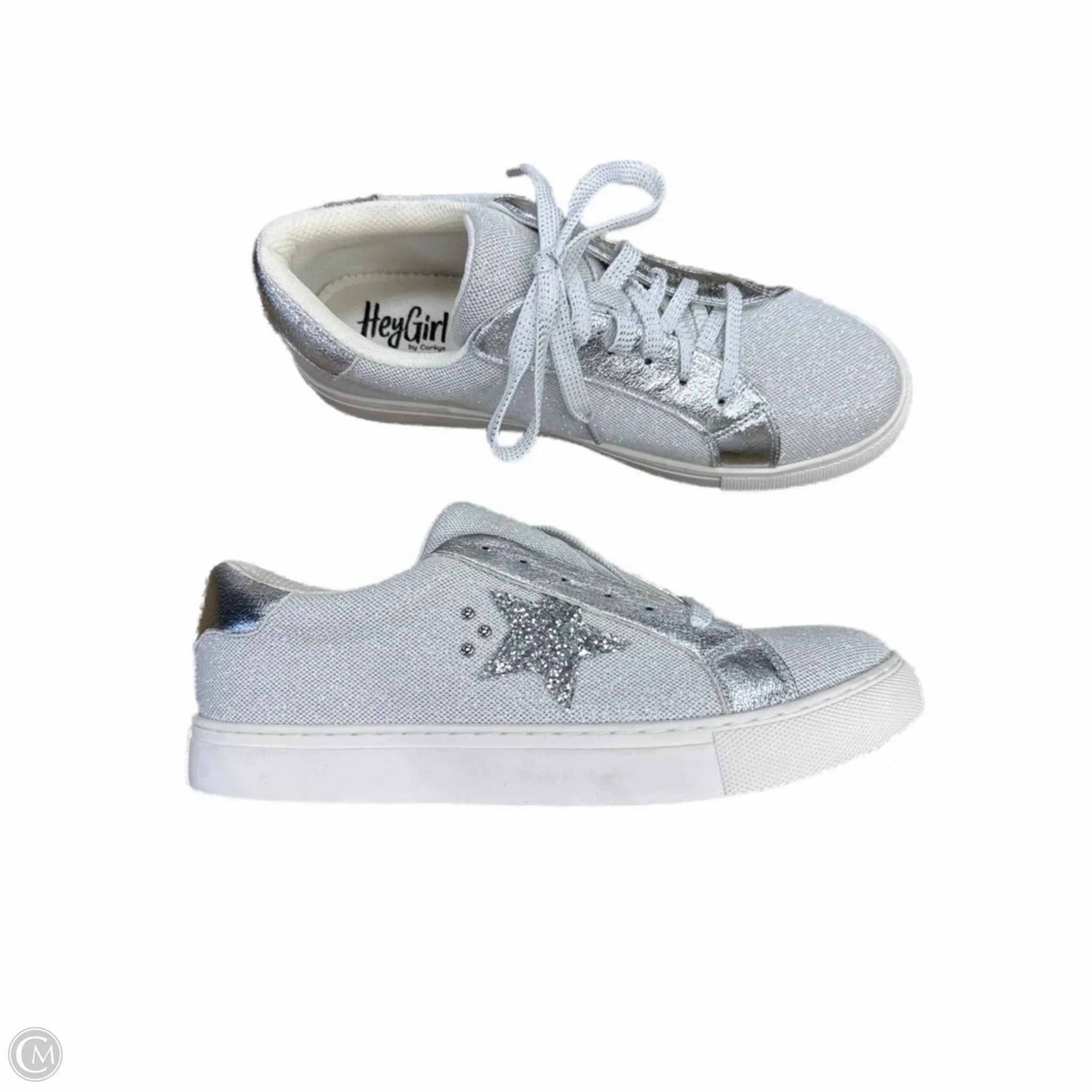 Quick Feel Shoes Sneakers By Corkys In Silver, Size: 10