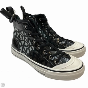Woven Texture Shoes Sneakers By Dkny In Black, Size: 7.5