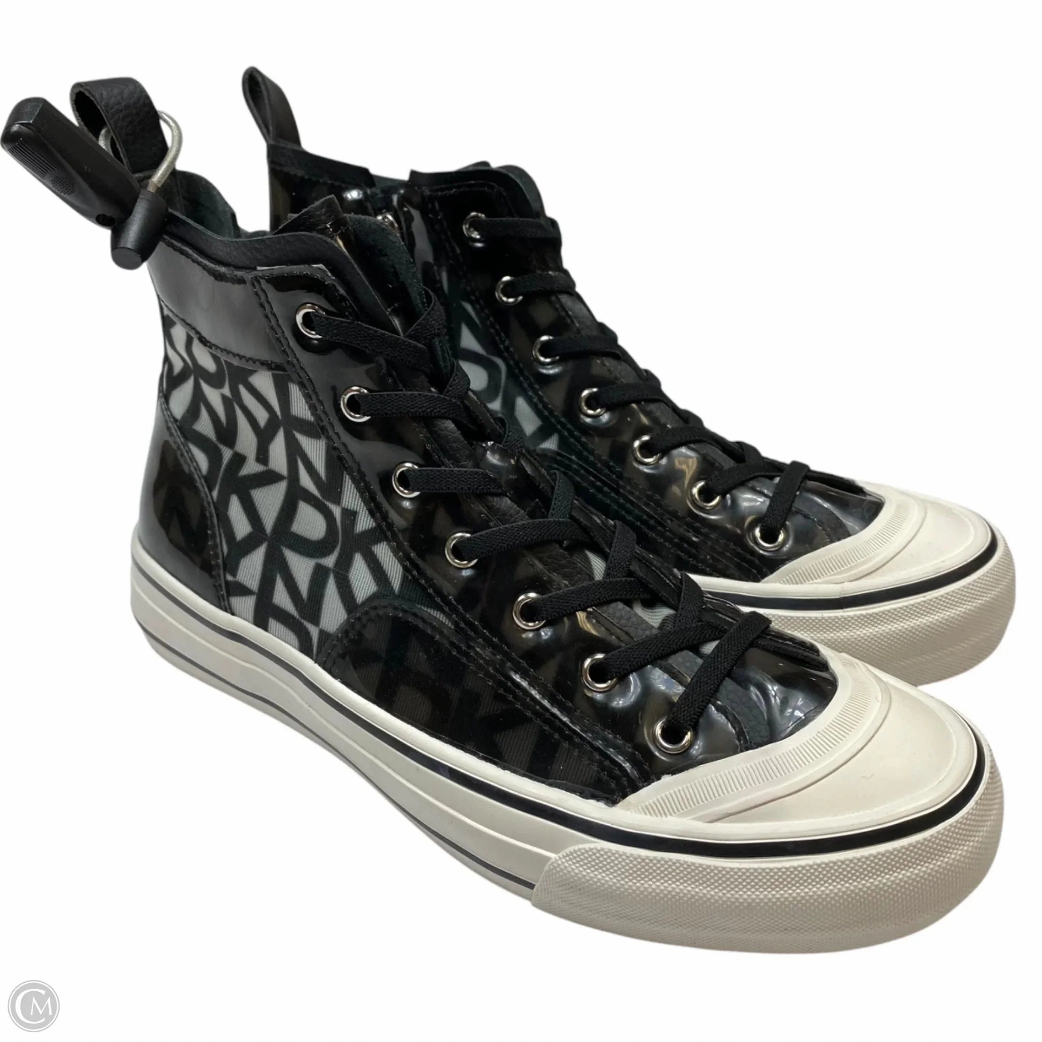 Woven Texture Shoes Sneakers By Dkny In Black, Size: 7.5