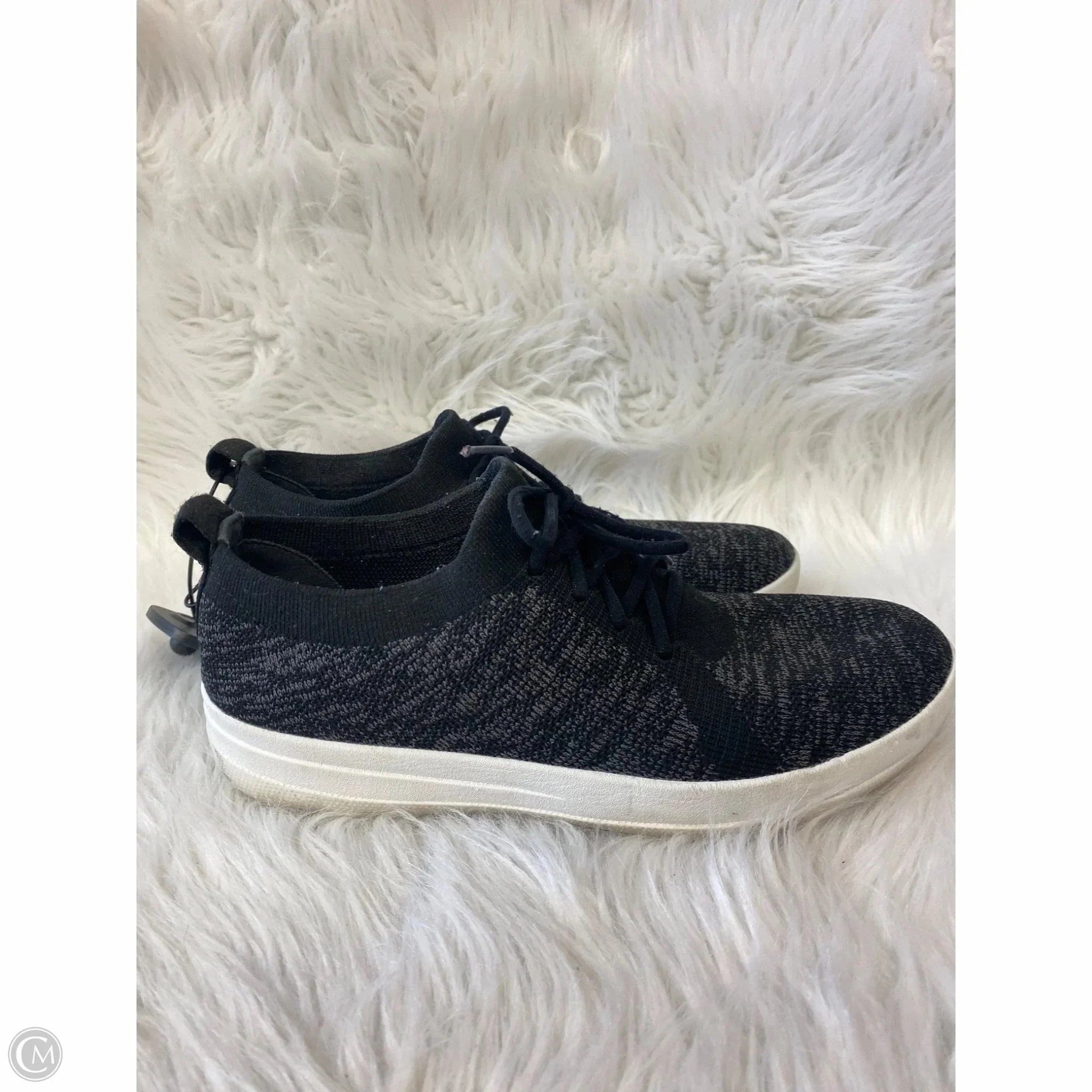 Shoes Sneakers By Fitflop In Black & Grey, Size: 8.5 Ergo Touch Curved Heel Counter