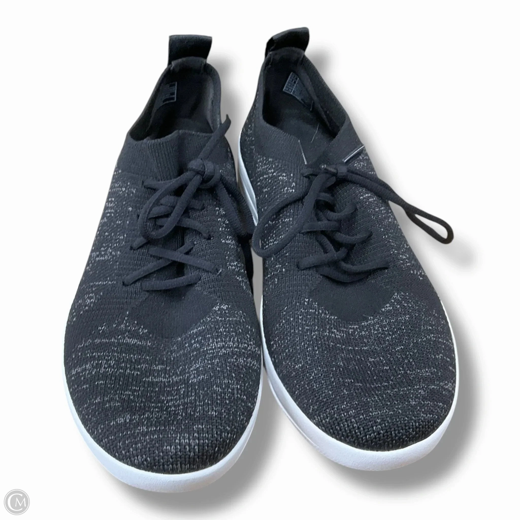 Shoes Sneakers By Fitflop In Black, Size: 8 Smooth Leather Recycled Outsole Material