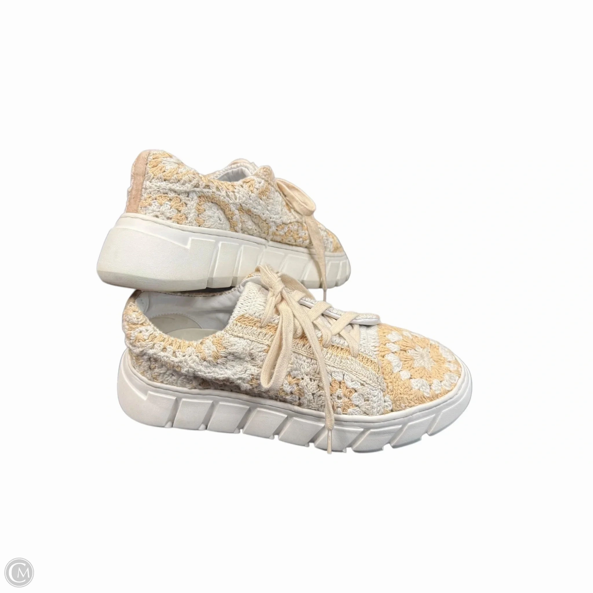 Shoes Sneakers By Free People In Cream, Size: 9 Supportive Heel subtle style