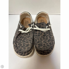 Lace Closure Shoes Sneakers By Hey Dude In Animal Print, Size: 6