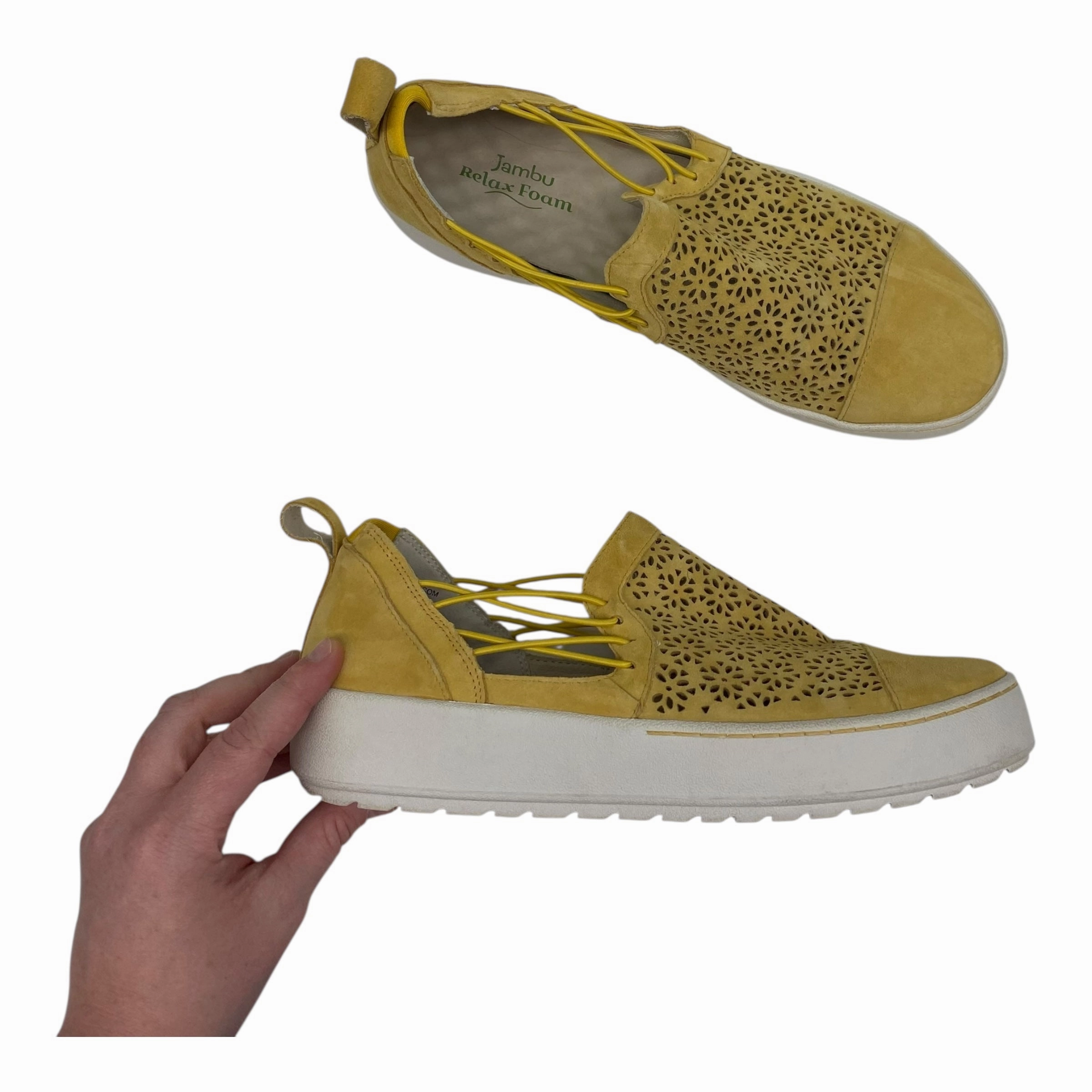 Clean Structure Shoes Sneakers By Jambu In Yellow, Size:8.5