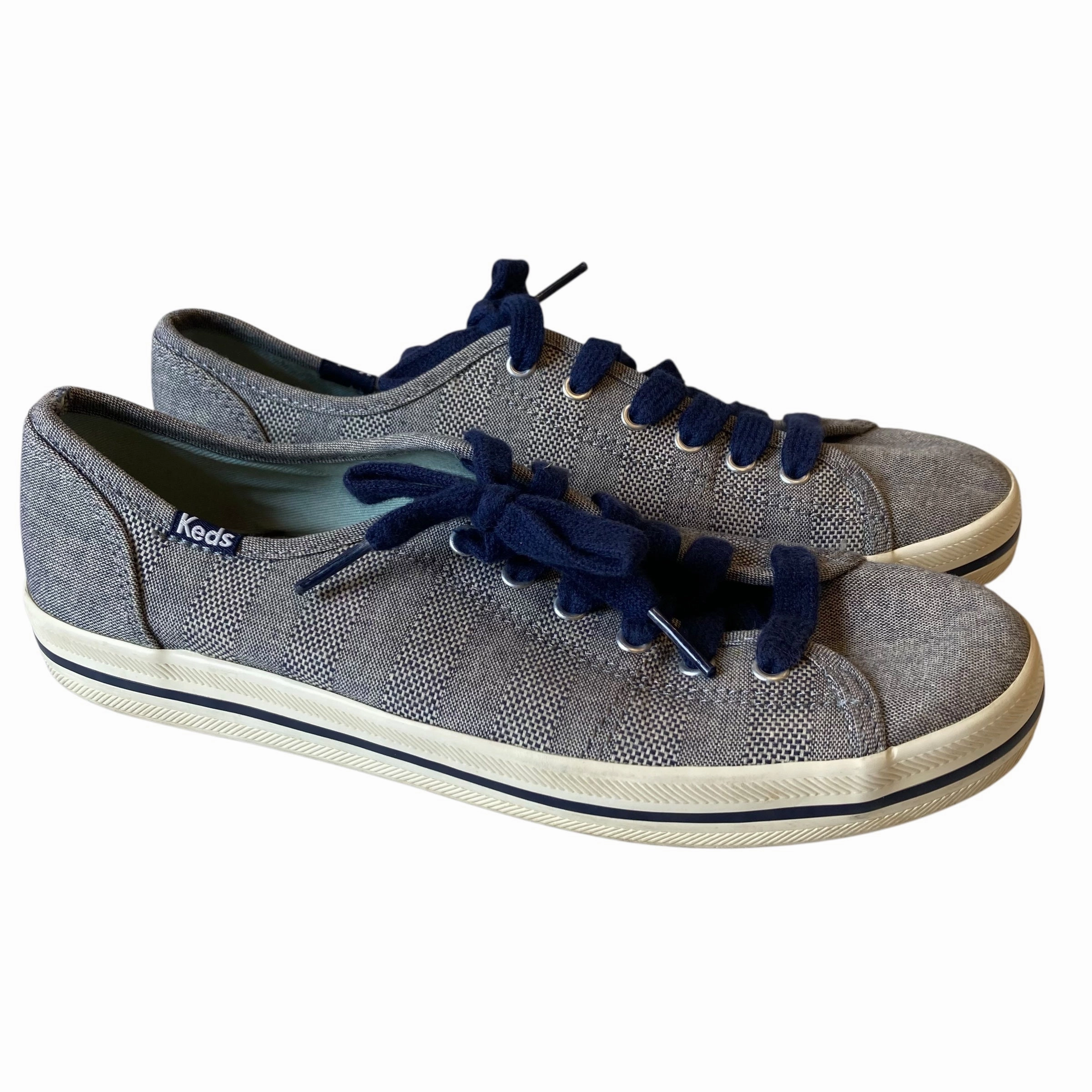 Shoes Sneakers By Keds In Blue & White, Size:7 Minimalist Lacing