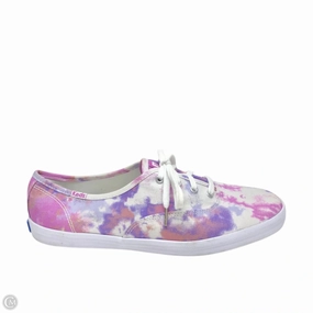 Shock-absorbent Retro Inspired Silhouette Shoes Sneakers By Keds In Purple & White, Size: 8
