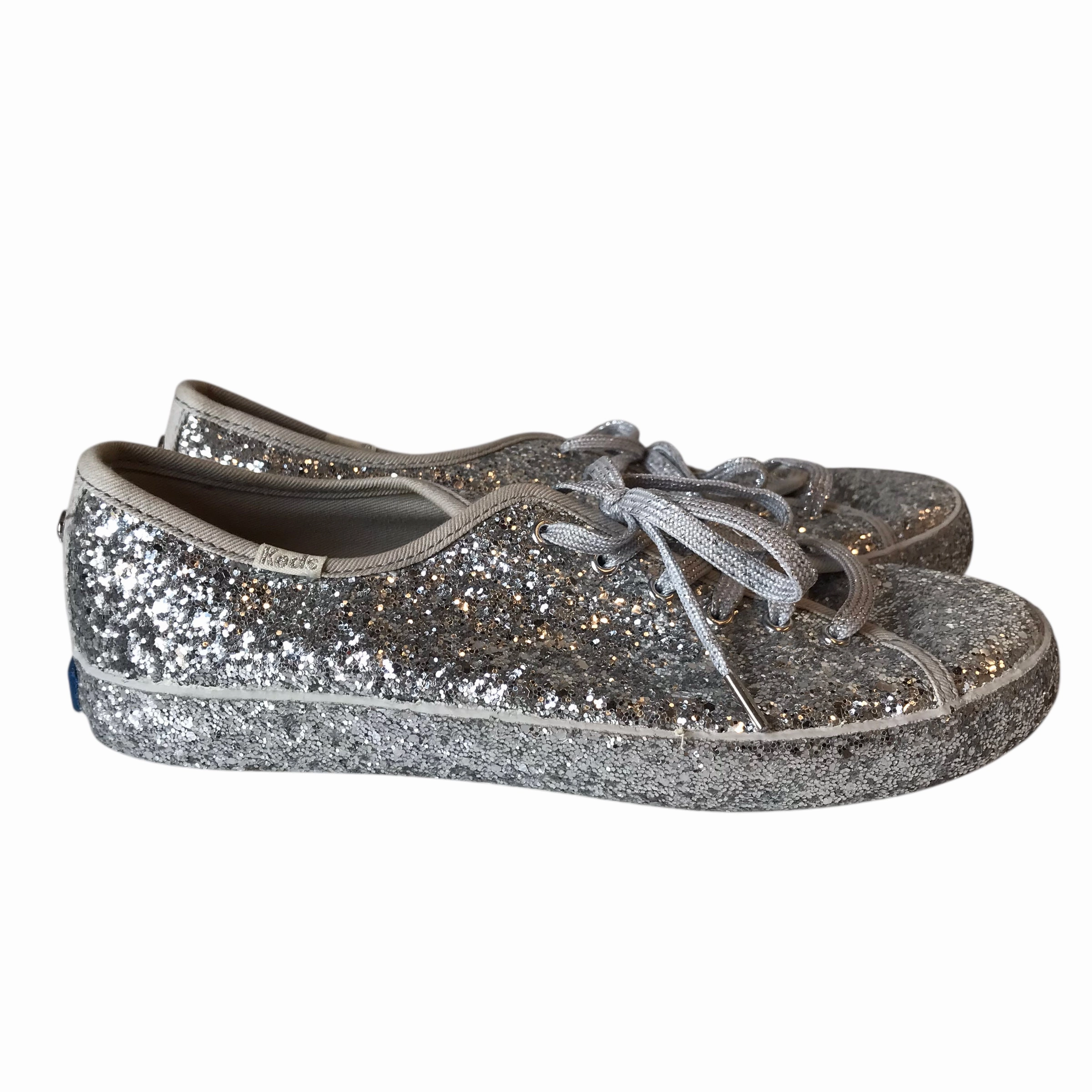 Sockliner Contouring Structured Design Shoes Sneakers By Keds In Silver, Size:7