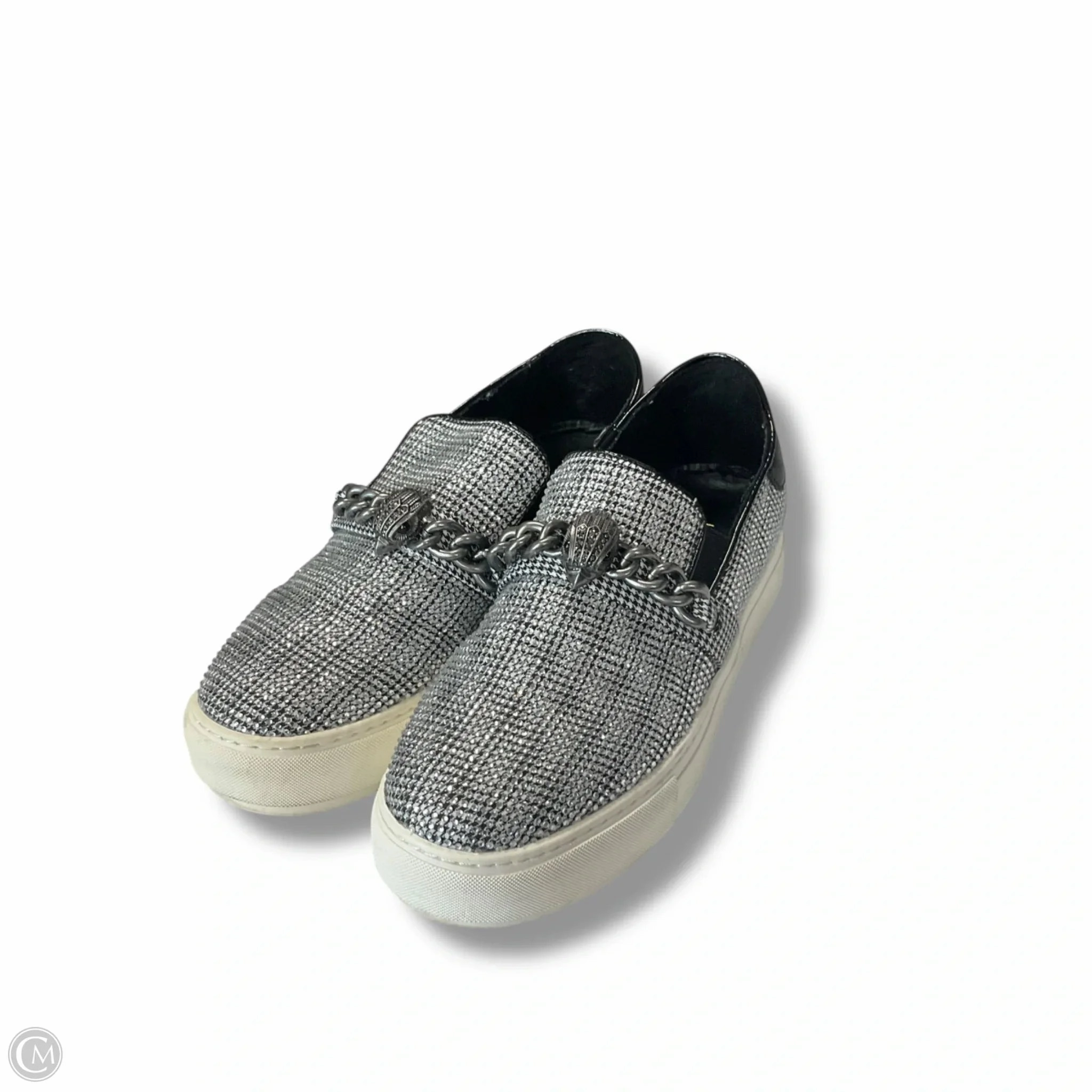 Shoes Sneakers By Kurt Geiger In Silver, Size: 7.5 Anti   Odor All-Weather Performance