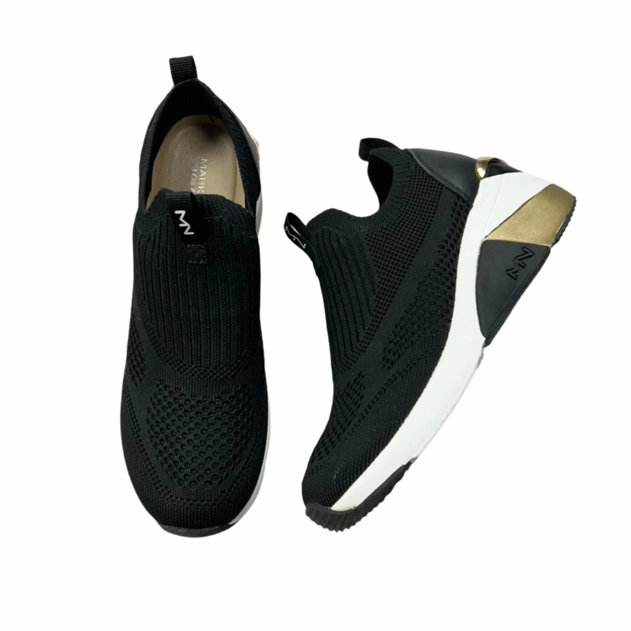 Shoes Sneakers By Mark Nasson In Black & Gold, Size: 7.5 Lean Motion Signature flexibility