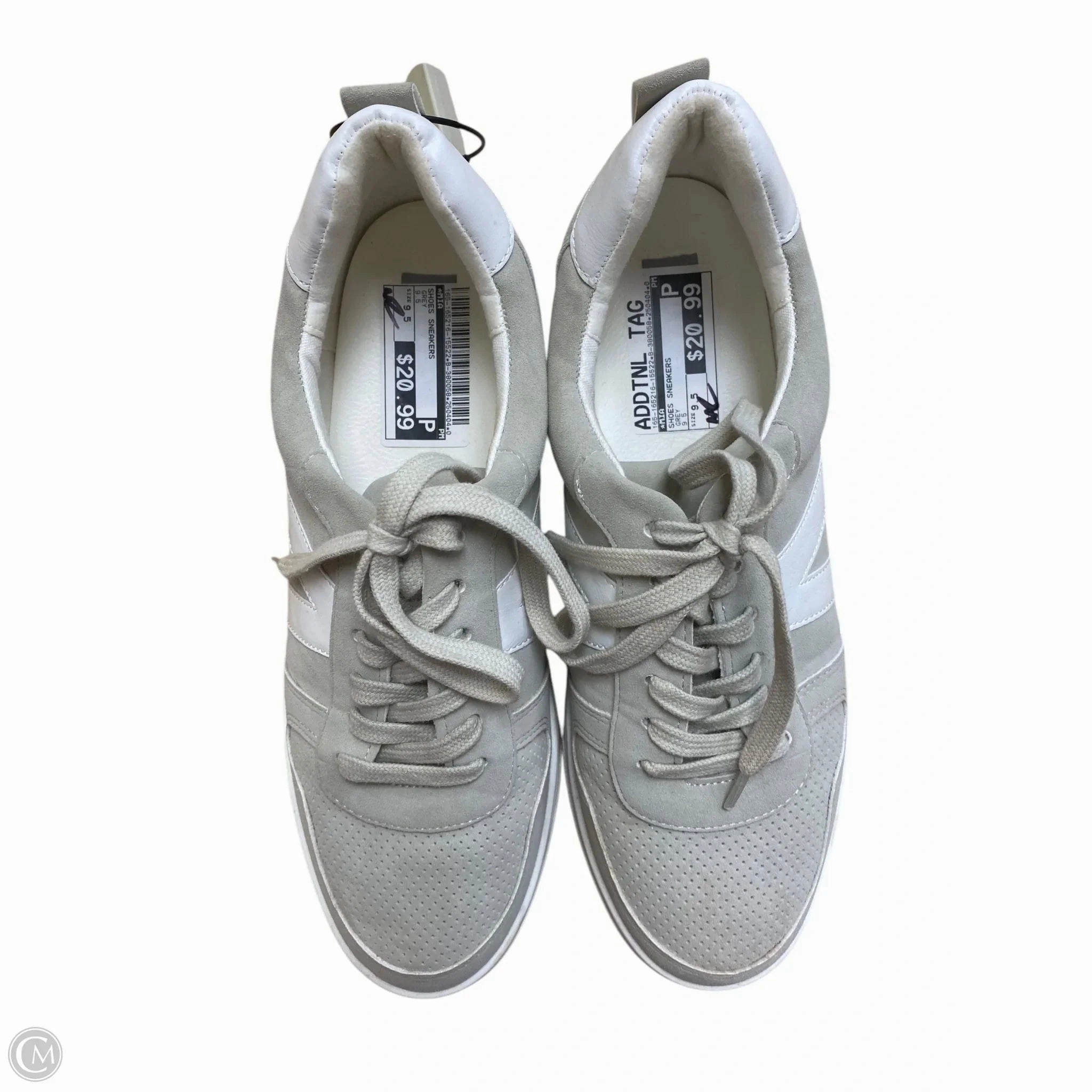 RaisedSole Modern Design Shoes Sneakers By Mia In Grey, Size: 9.5