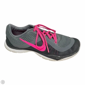 Active Use Shoes Sneakers By Nike In Grey & Pink, Size: 8