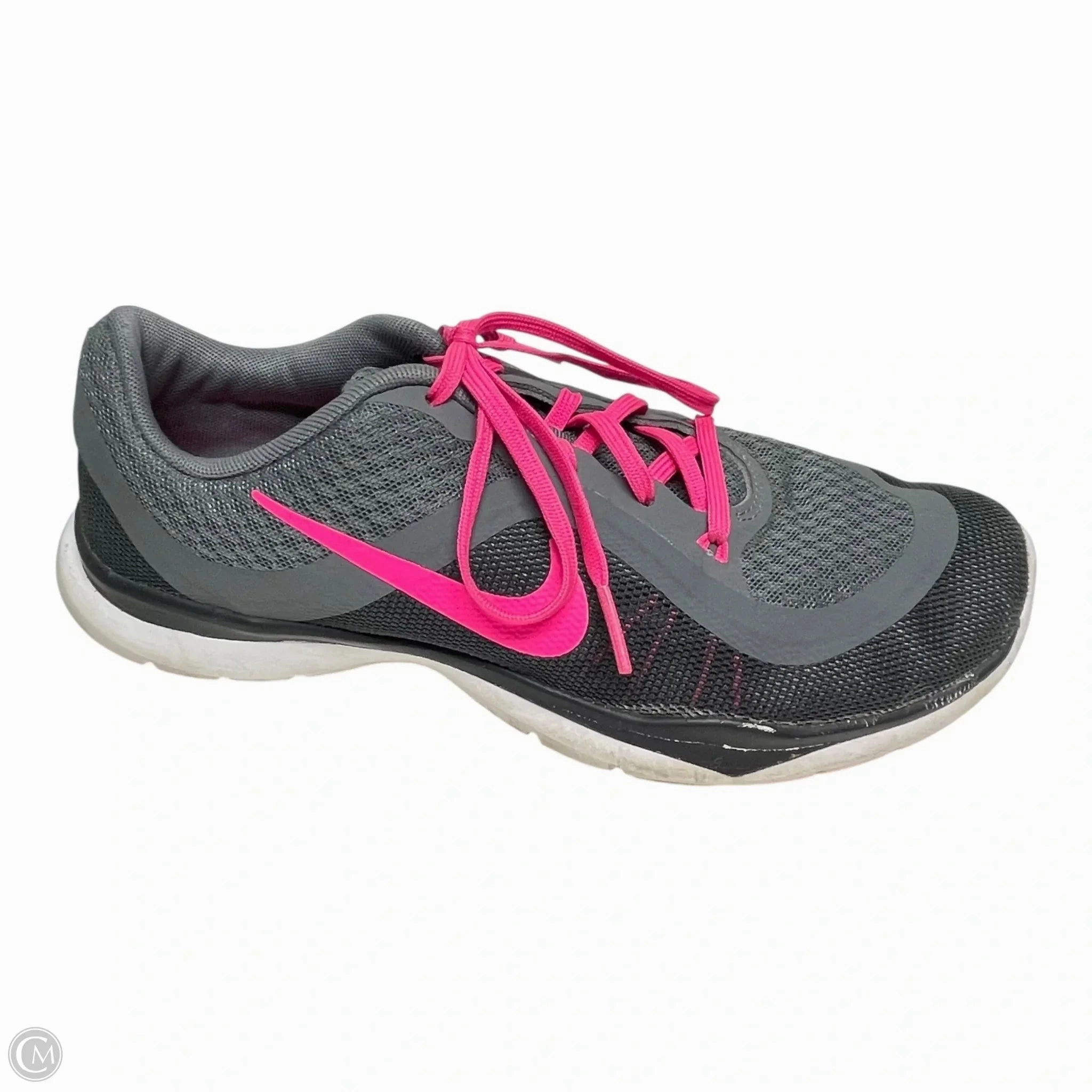 Active Use Shoes Sneakers By Nike In Grey & Pink, Size: 8