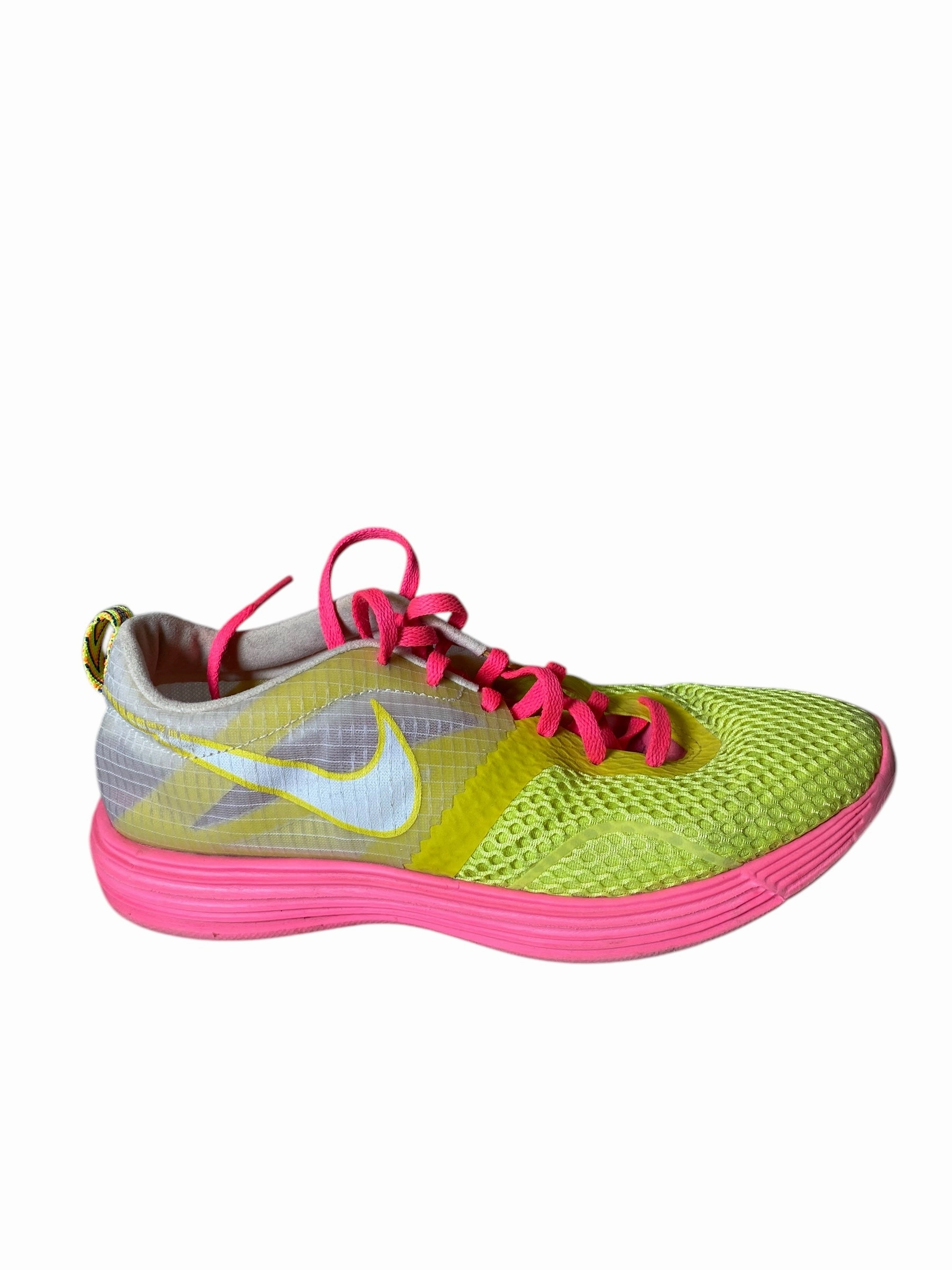 Shoes Sneakers By Nike In Pink & Yellow, Size: 7.5 Shock Absorber