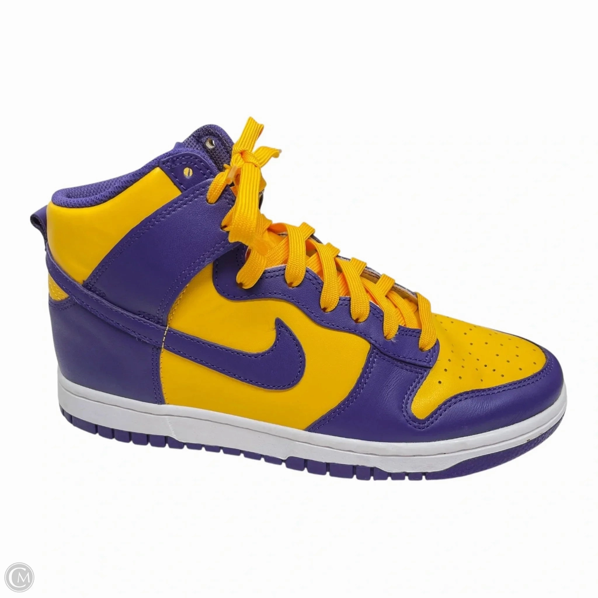 Shoes Sneakers By Nike In Purple & Yellow, Size: 8.5 Stable Footing Reinforced Collar Padding