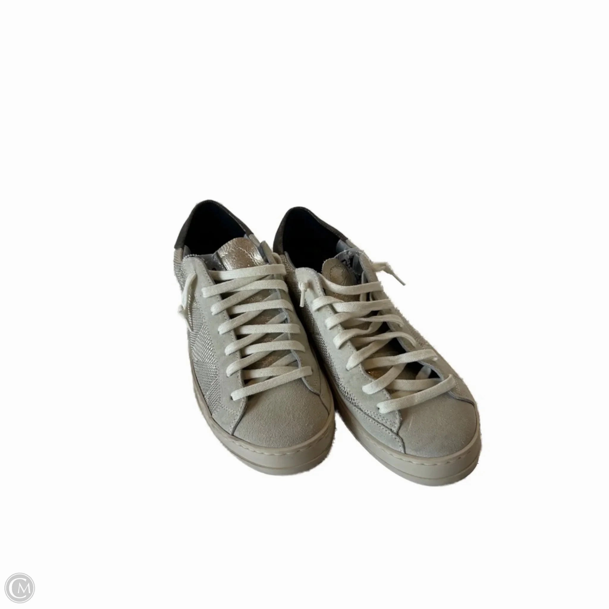 Shoes Sneakers By P448 In Gold & Grey, Size: 10.5 Slim Frame