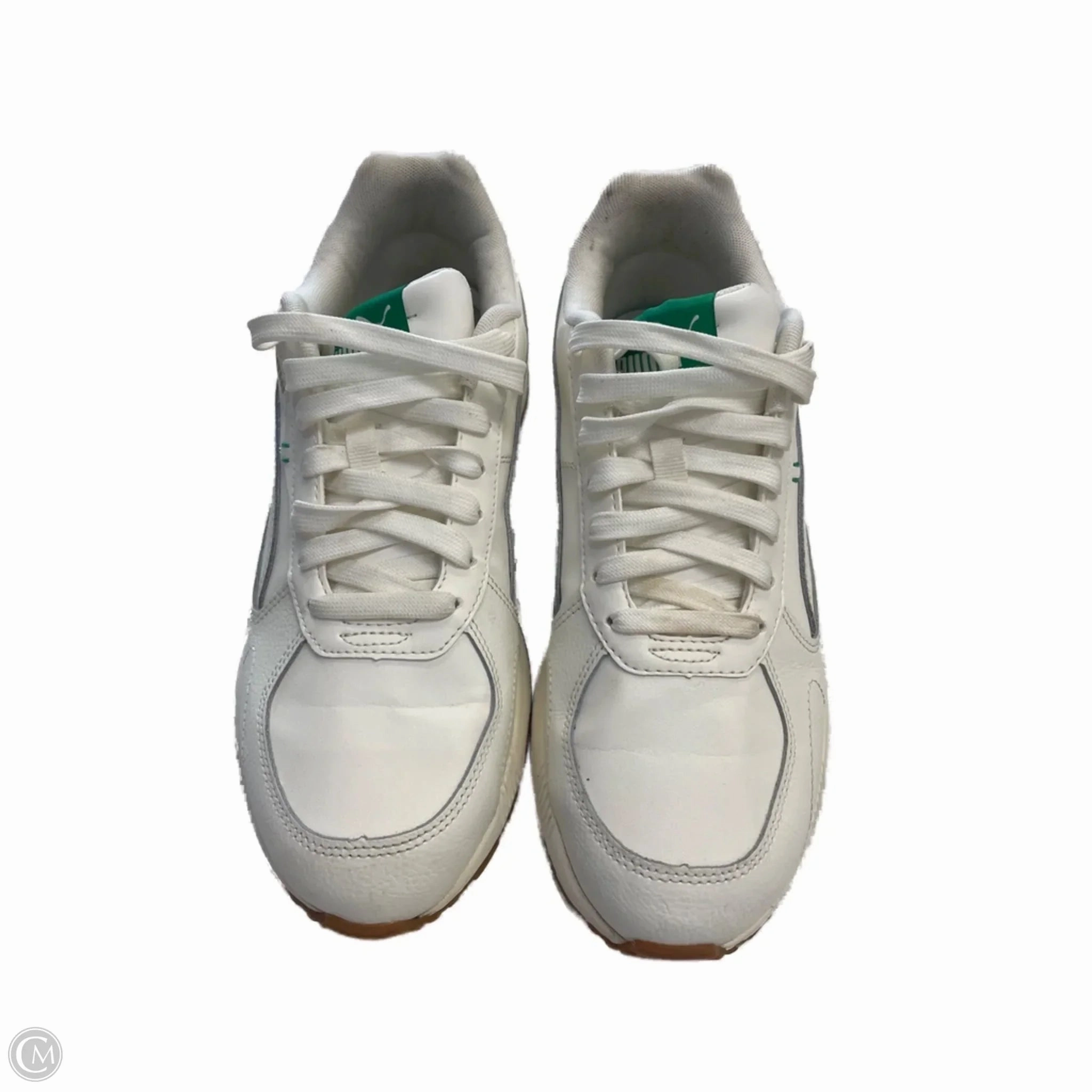 Eco Conscious Packaging Ultra Light Frame Shoes Sneakers By Puma In Green & White, Size: 8.5