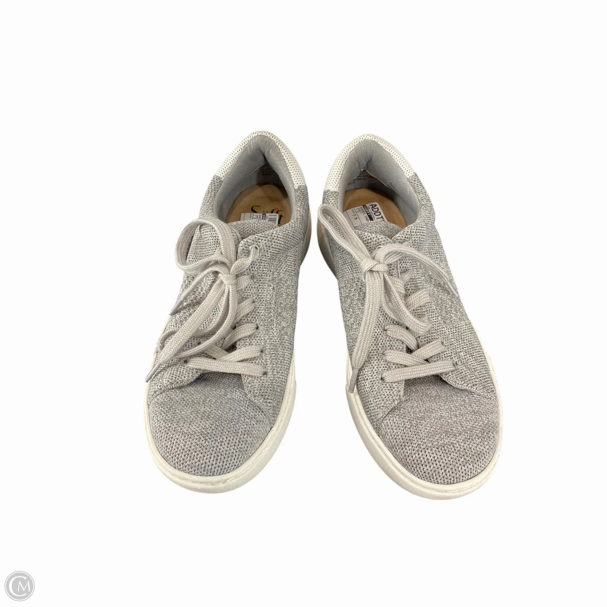 Elastic laces Grip Enhancing Outsole Shoes Sneakers By Sofft In Grey, Size: 7.5