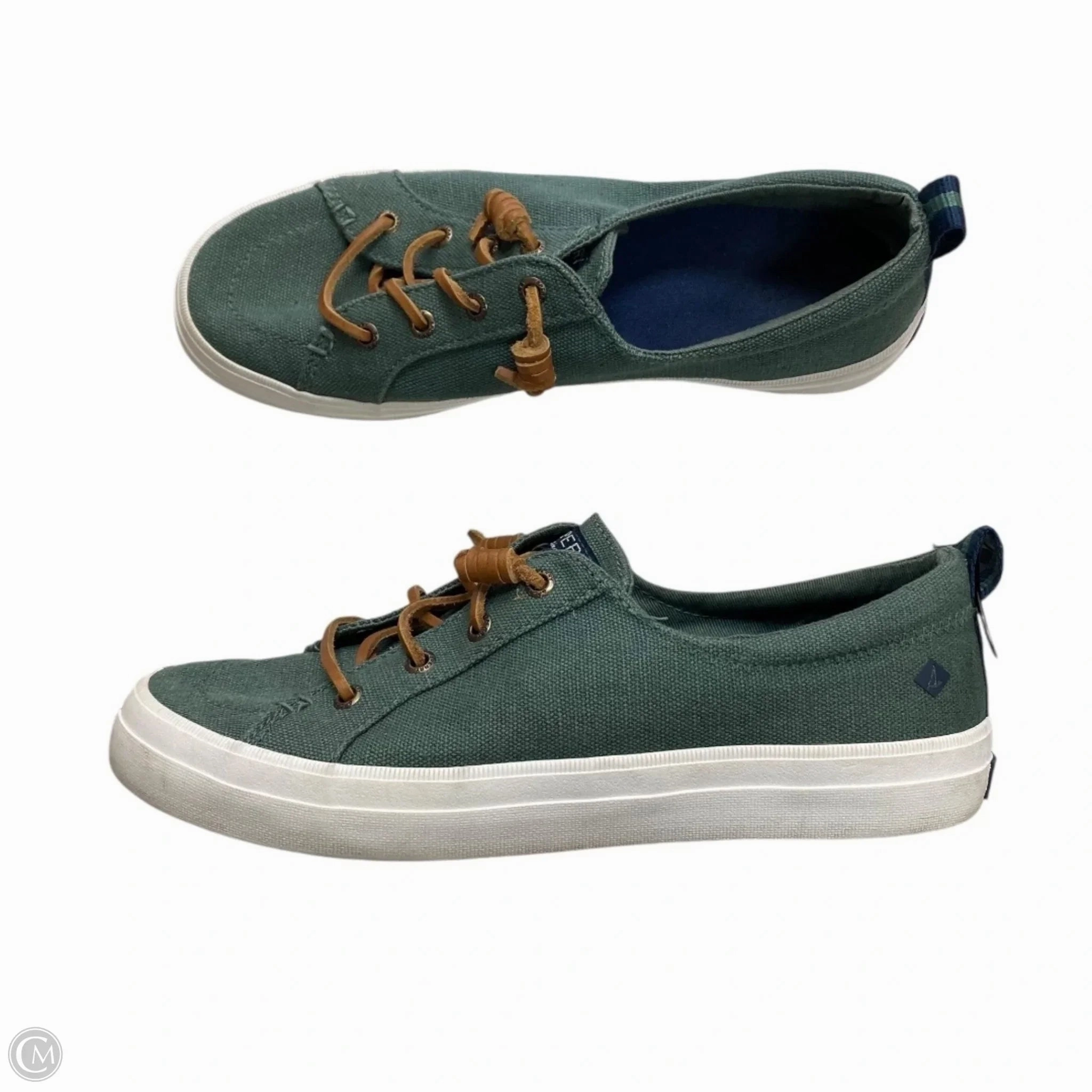 Flexible Sole Design Sporty Appearance Shoes Sneakers By Sperry In Green, Size: 7.5