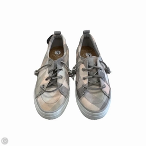 Shoes Sneakers By Sperry In Grey & Pink, Size: 7 Elastic Sides Hexagonal Tread Pattern