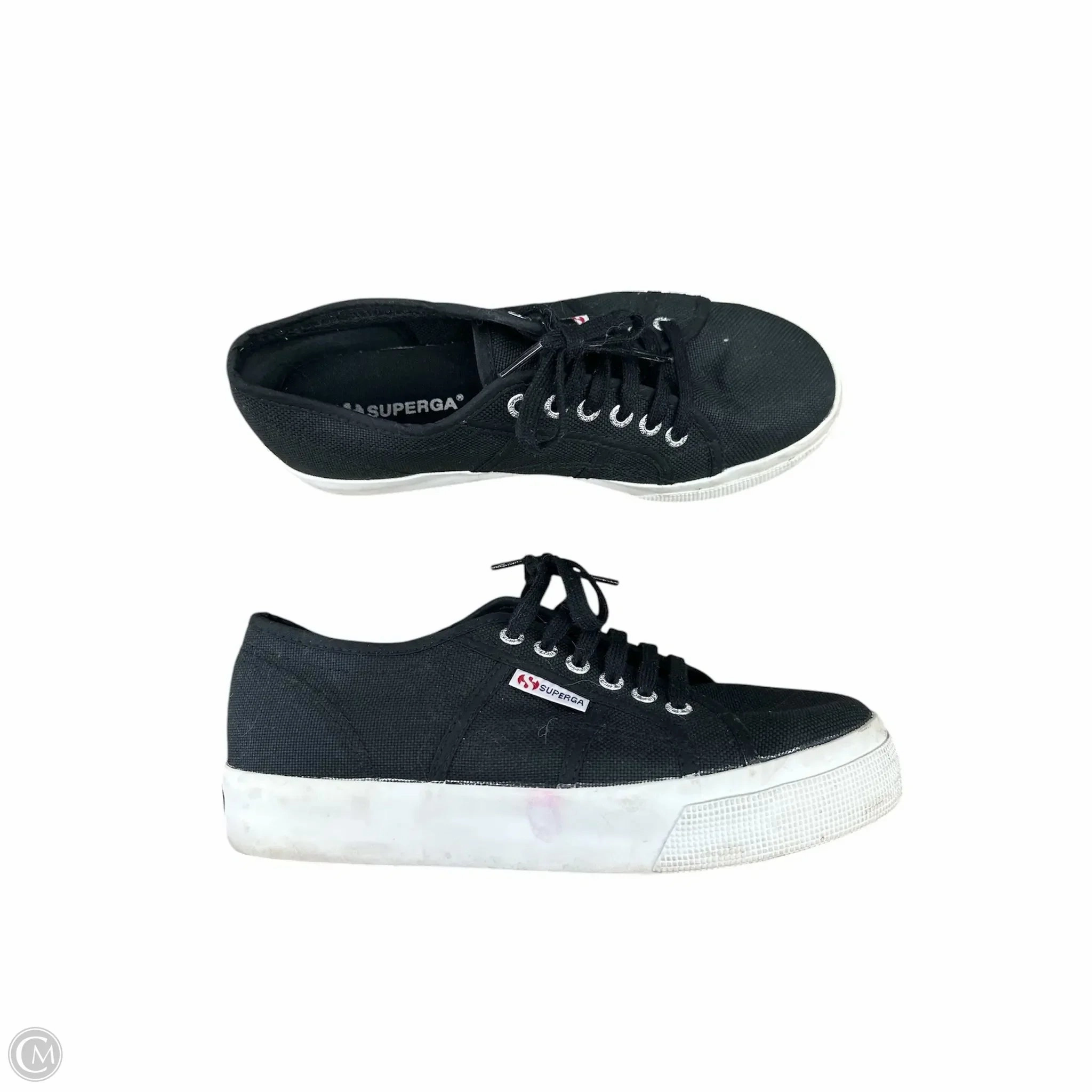 Casual Athletic Shoes Sneakers By Superga In Black, Size: 8.5