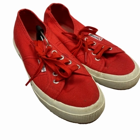 Odor Resistant Material Shoes Sneakers By Superga In Red, Size:7.5
