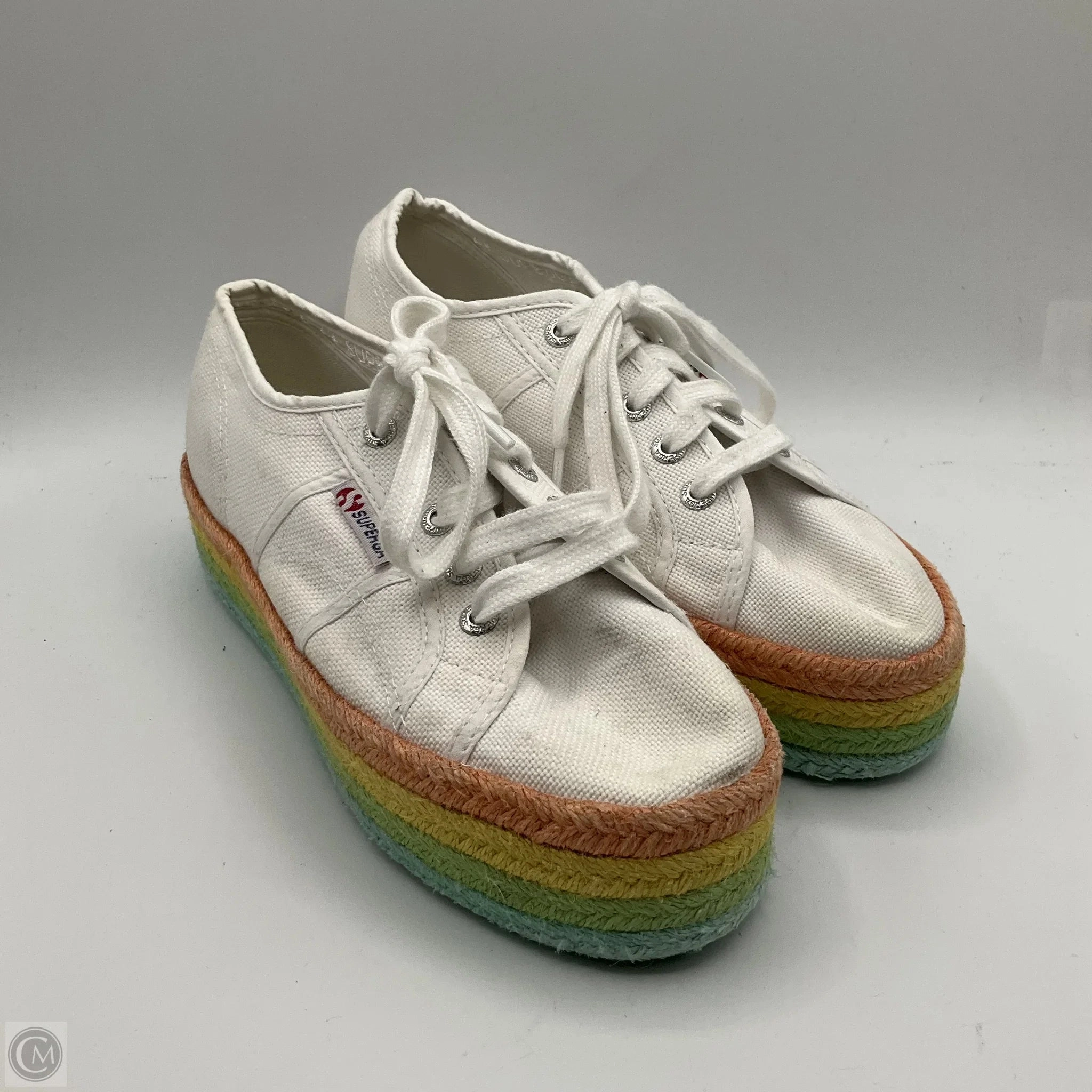 Sneaker Customization Shoes Sneakers By Superga In White, Size: 7.5