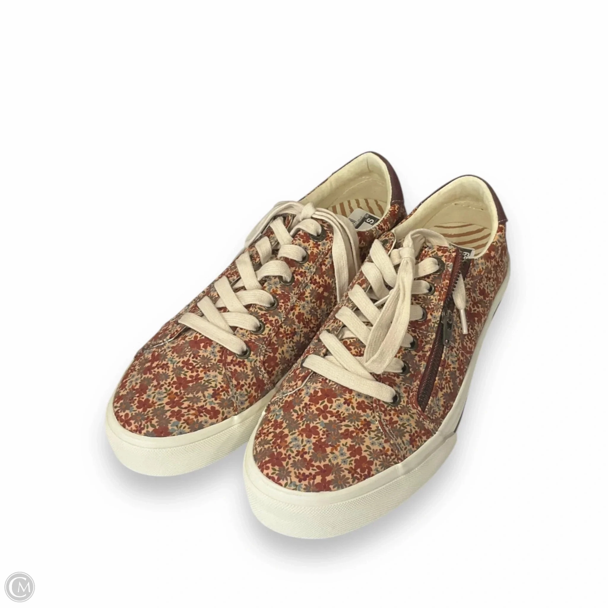 Shoes Sneakers By Taos In Floral Print, Size: 10 Elastic Lacing System
