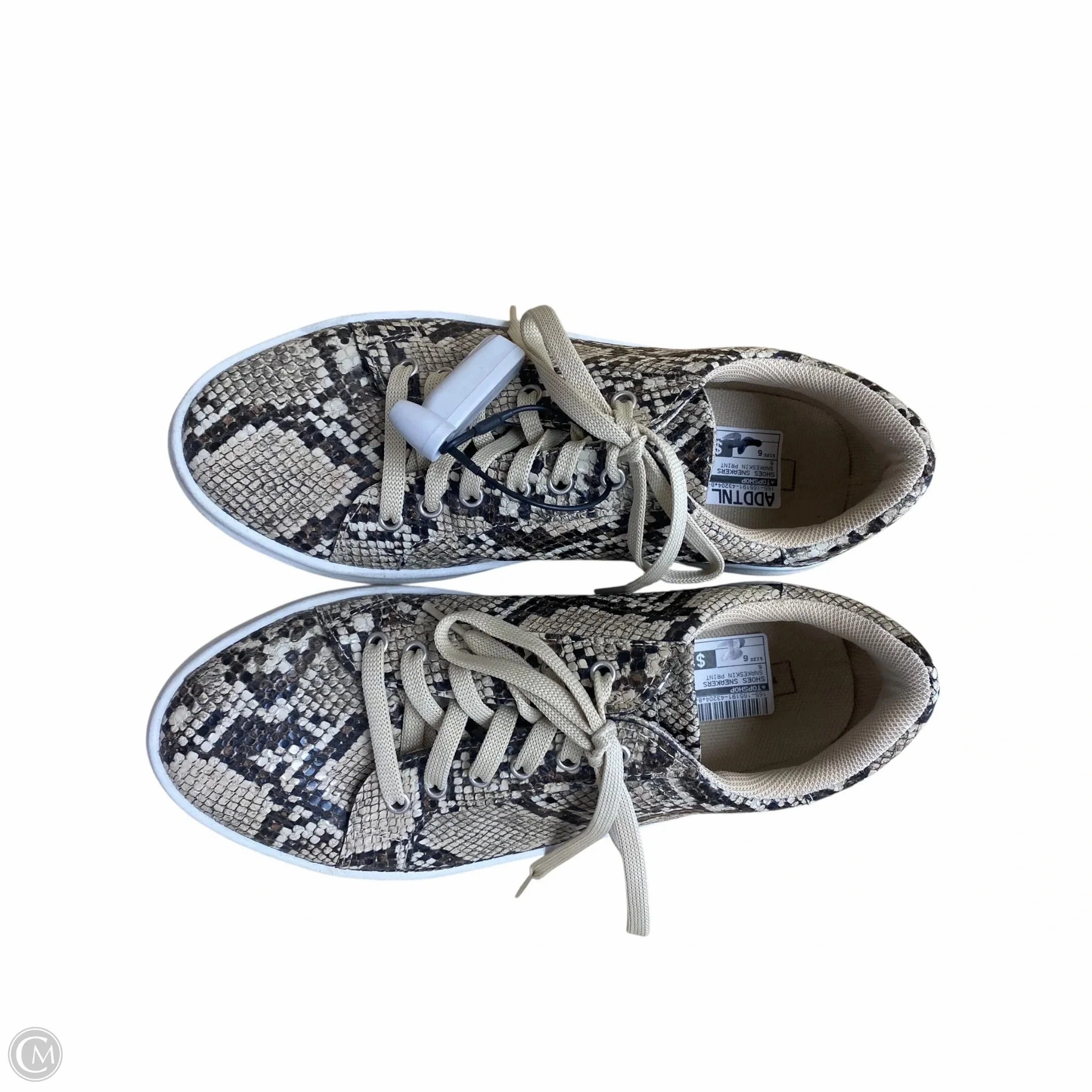 Shoes Sneakers By Topshop In Snakeskin Print, Size: 6 Fashion Active