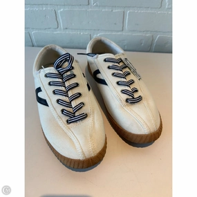 Simple Aesthetic Seamless Feel Shoes Sneakers By treton In Blue & Cream, Size: 9.5