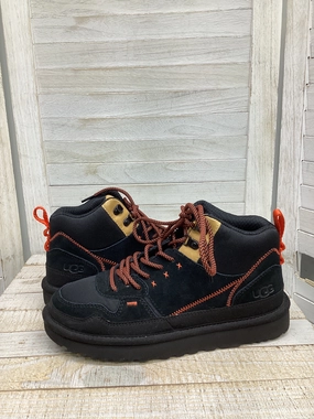 Rubberized Finish Fashion Comfort Shoes Sneakers By Ugg In Black, Size: 9