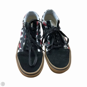 Textile Upper Shoes Sneakers By Vans In Black & Red, Size: 5.5