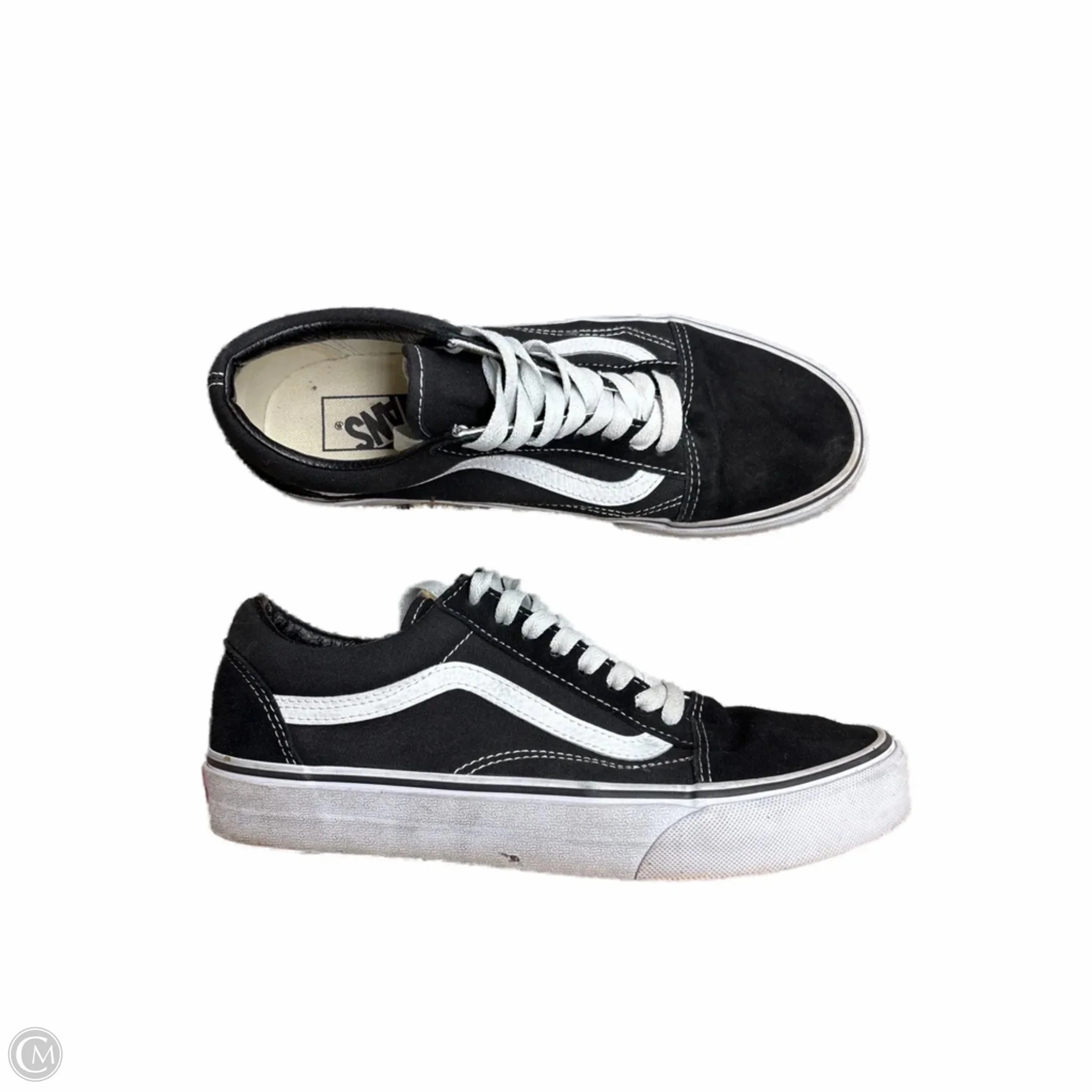 No Break In Design Shoes Sneakers By Vans In Black & White, Size: 9.5