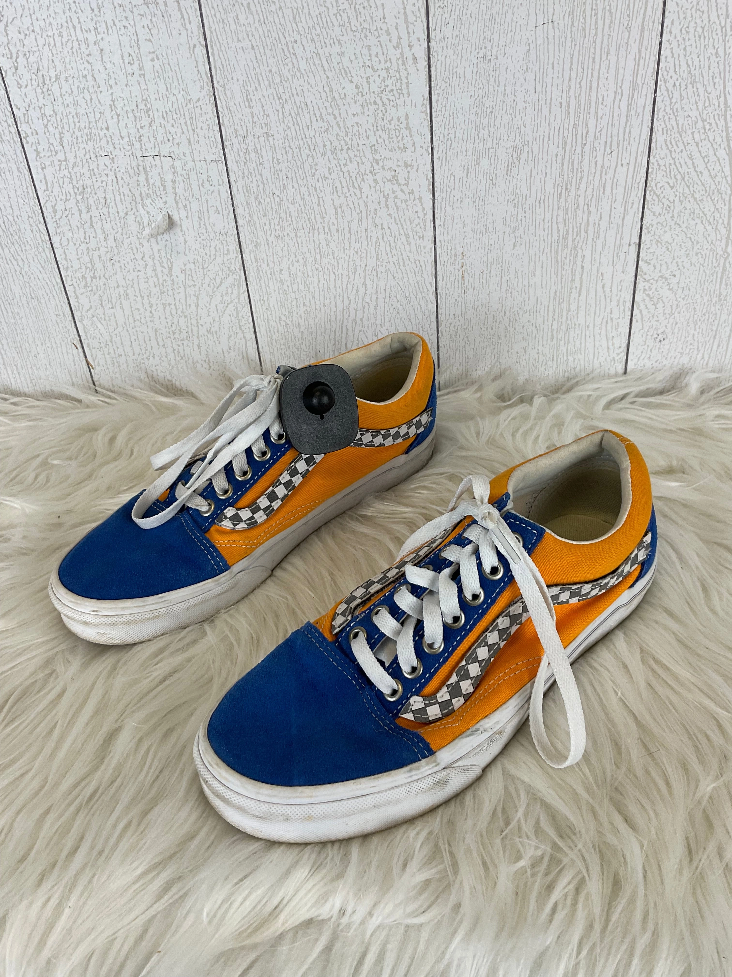 Shoes Sneakers By Vans In Blue & Gold, Size: 8 Enhanced Flex Zones