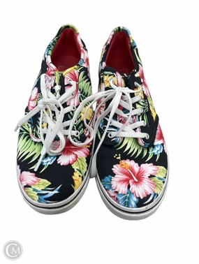 Quick Dry Insole Light Structure Shoes Sneakers By Vans In Floral Print, Size: 8.5