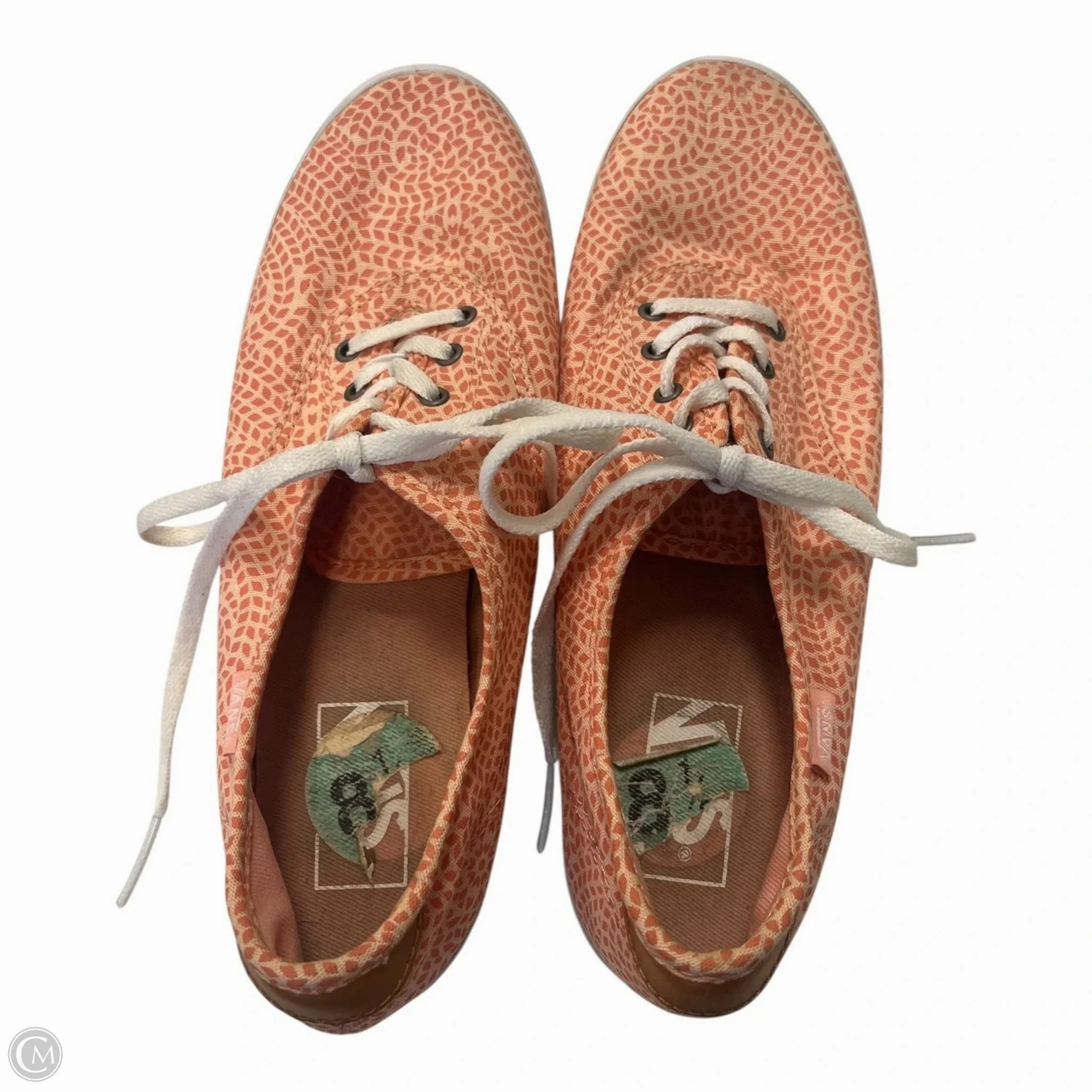 Stitched Toe Box Shoes Sneakers By Vans In Orange, Size: 8.5