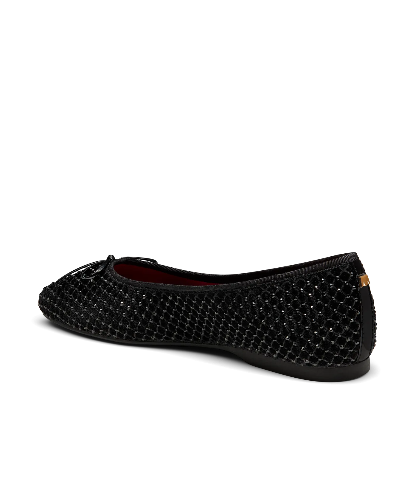 The Songbird - Black Velvet Crystal Peep Toe Trail View