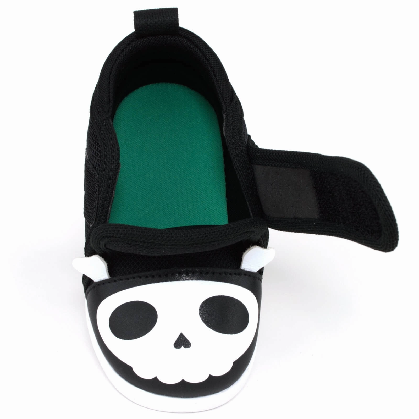 Skull & Crossbones Pirate  Squeaky Toddler Shoes | Black/White Version 2 2025 Non Irritating Seamless Edges