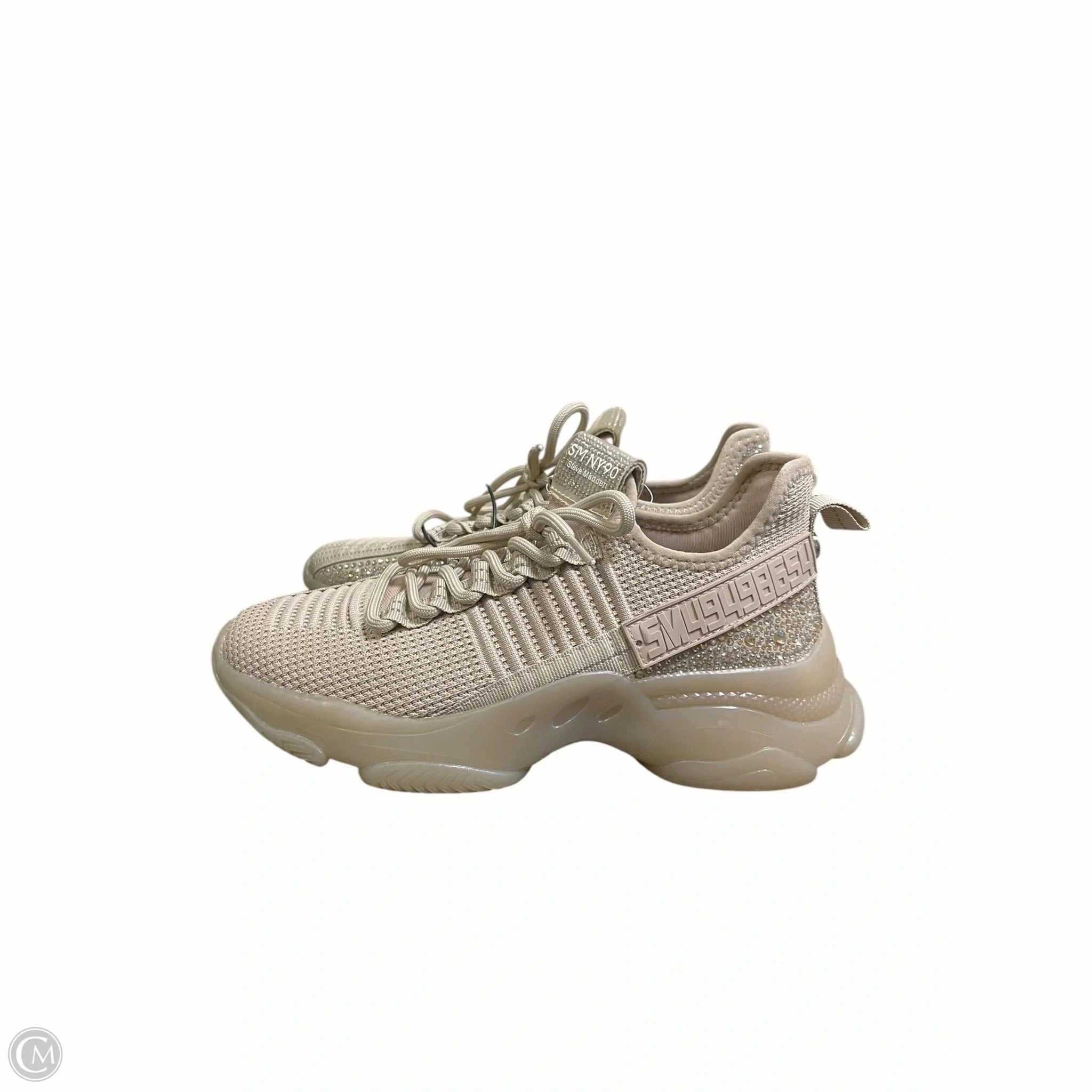 Shoes Sneakers By Steve Madden In Tan, Size: 8.5 Step Fit Elastic laces